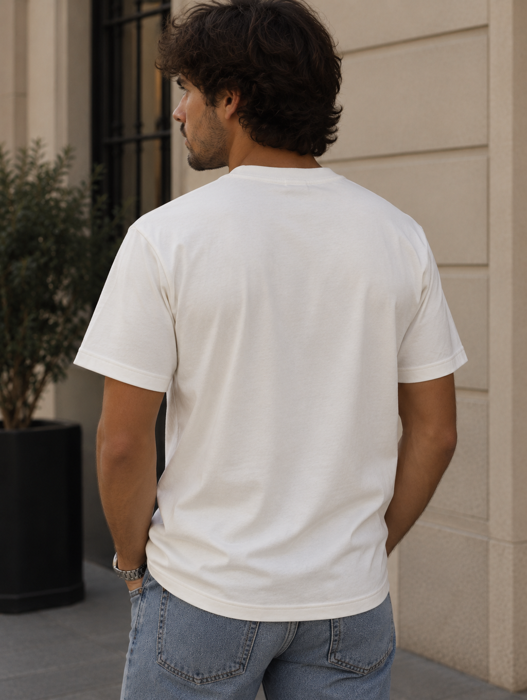 Camiseta bordada bear blanca