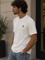 Camiseta bordada bear blanca