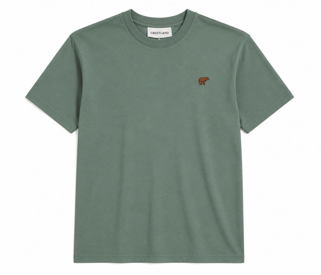 Camiseta bordada bear verde