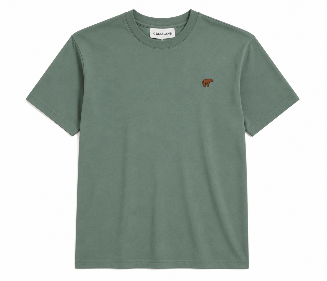 Camiseta bordada bear verde