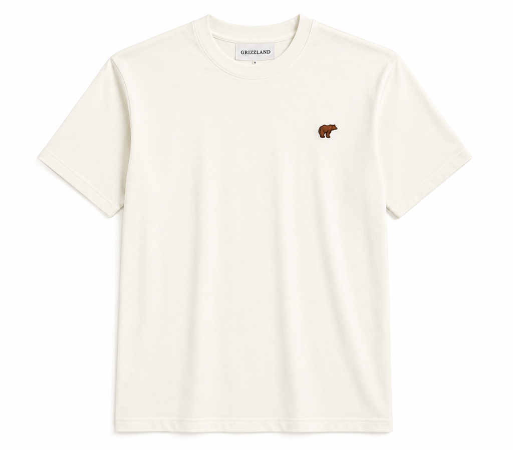 Camiseta bordada bear blanca