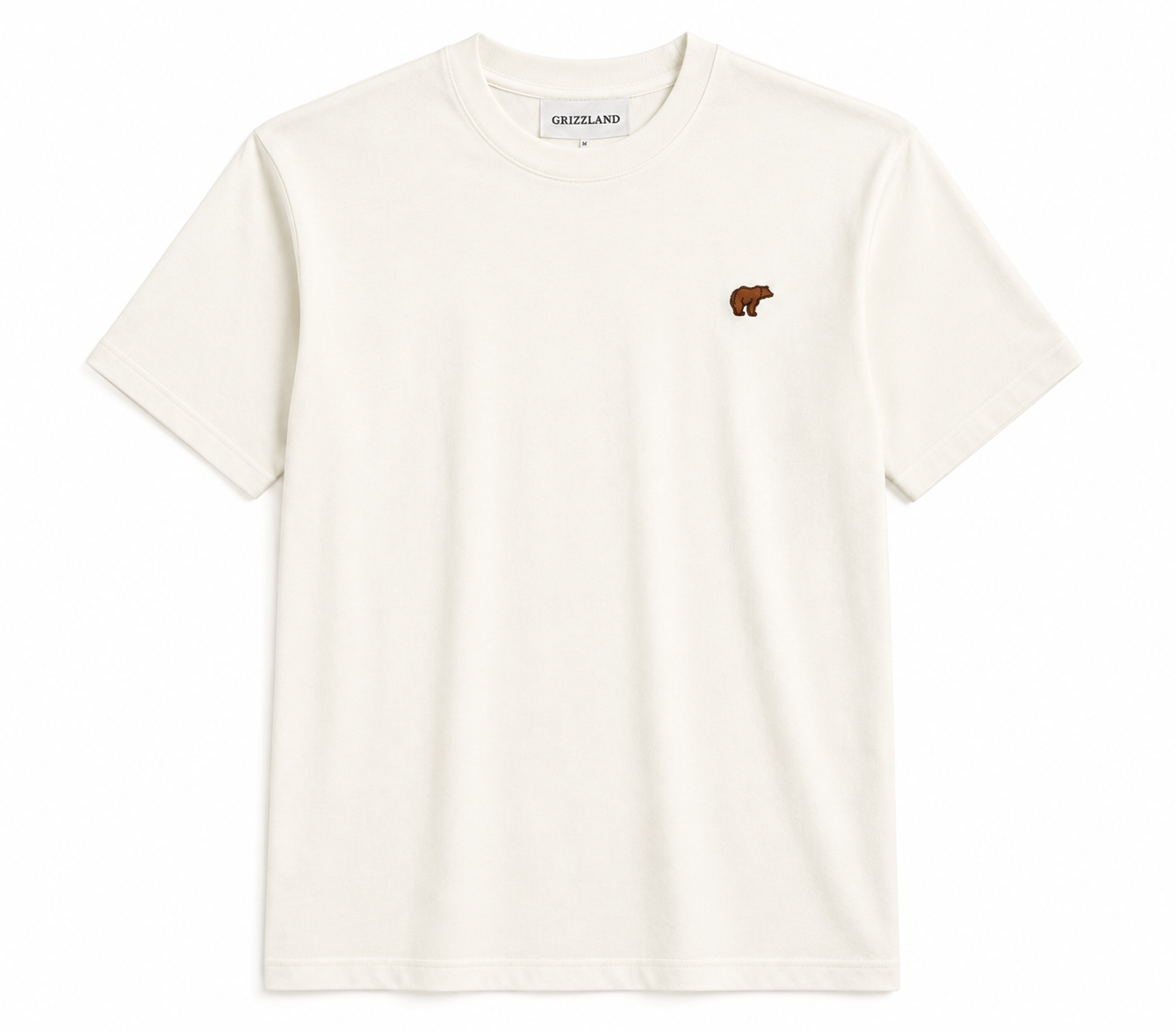 Camiseta bordada bear blanca
